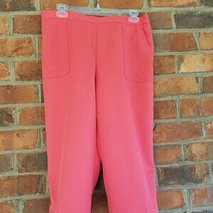 Alfred Dunner Petite Coral Capris 12P Pedal Pushers 100% Polyester Washable